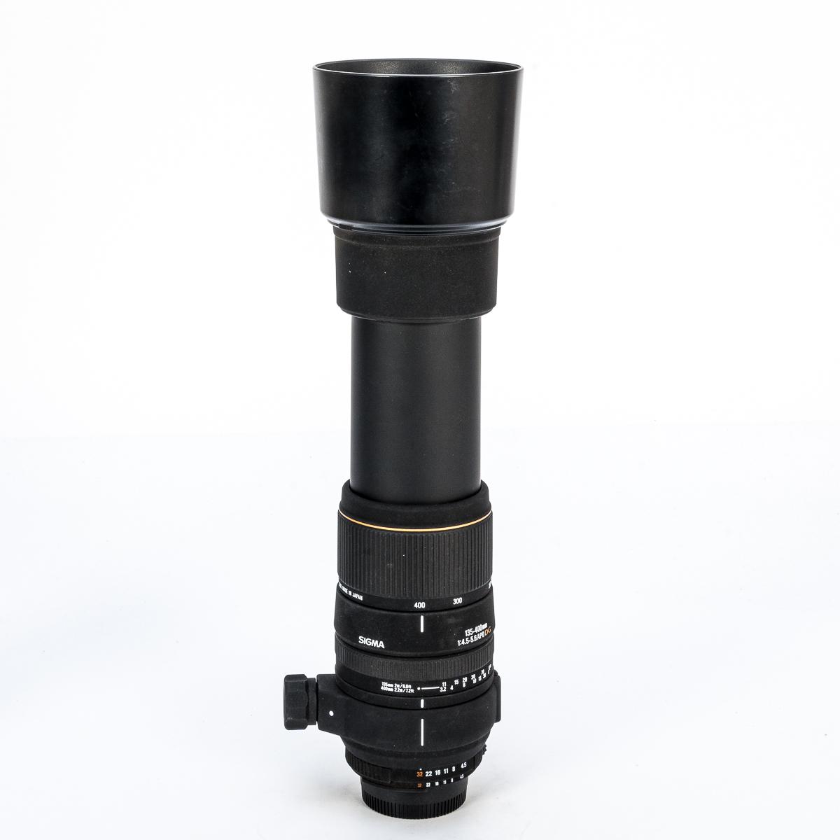 大得価人気SALESIGMA 135-400mm 4.5-5.6 APO ニコン用 付属品 元箱 レンズ(ズーム)