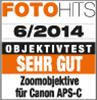 Testurteil &quot;sehr gut&quot; für Canon APS-C-Kameras laut FotoHits 06/2014