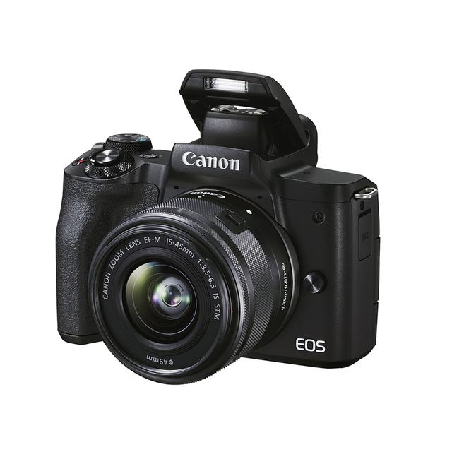 Canon EOS M50 II Livestream Kit mit 15-45mm Objektiv, Gorillapod, Mikrofon und Atomos Converter